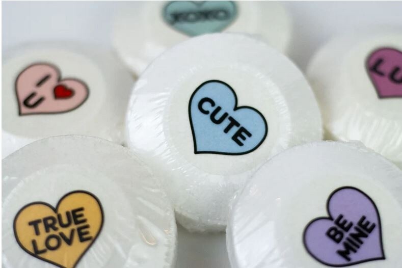 Rock Creek Soaps - Valentines Shower Steamer - Sweetheart Conversation Heart