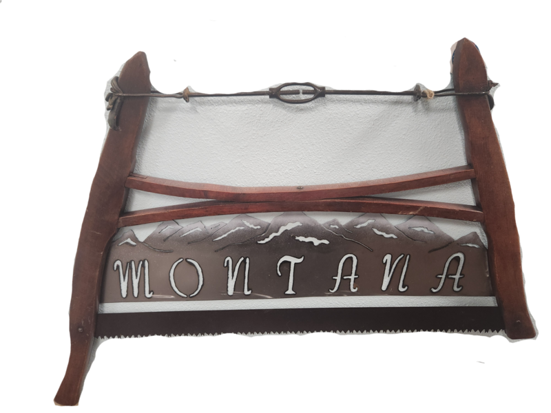 &quot;Montana&quot; Cross Buck Saw Art