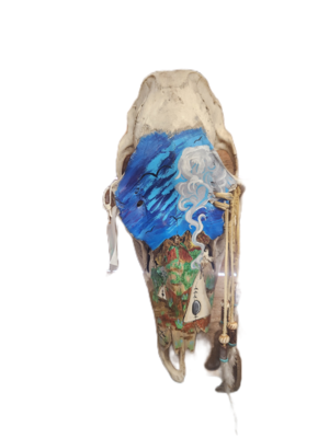 Full Skull w/ Tipi &amp; Feathers