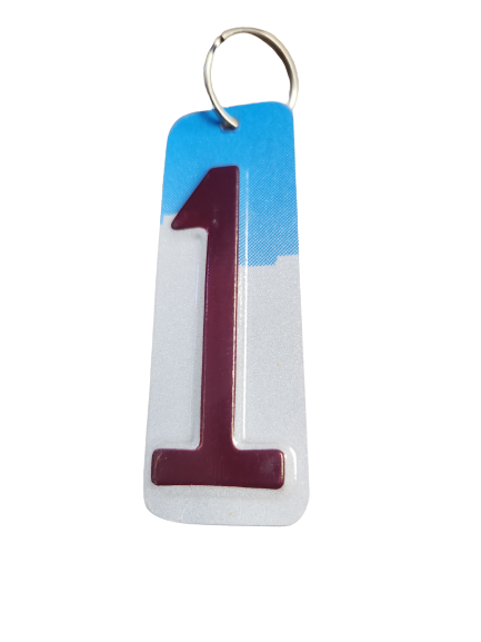 License Plate Key Chain Numbers, Style: 1