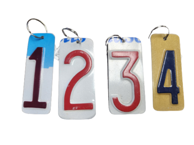 License Plate Key Chain Numbers