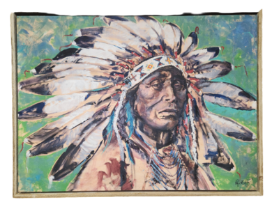 Chieftain Head Canvas Painting
