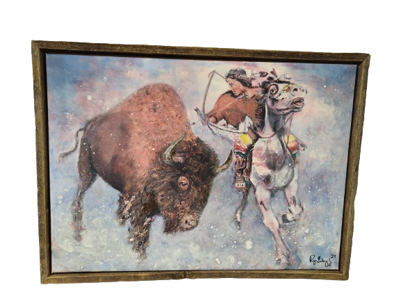 Buffalo Kill Canvas Painting