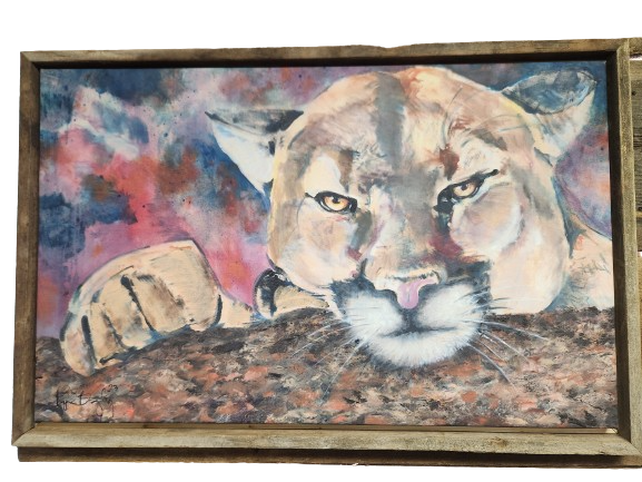 Mountain Lion Canvas Painting