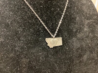Silver Montana Heart Necklace