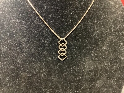Silver Layered Diamond Necklace