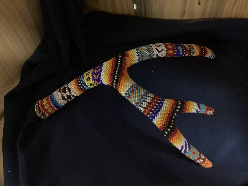Beaded Deer Horn L