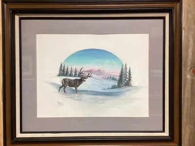 Mule Deer In Snow