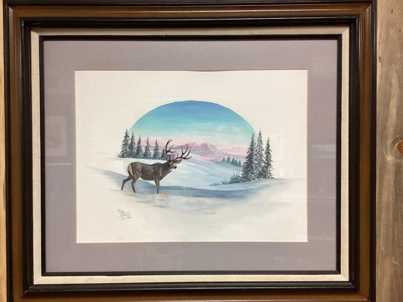 Mule Deer In Snow