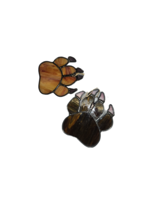Grizzly Paw Stained Glass