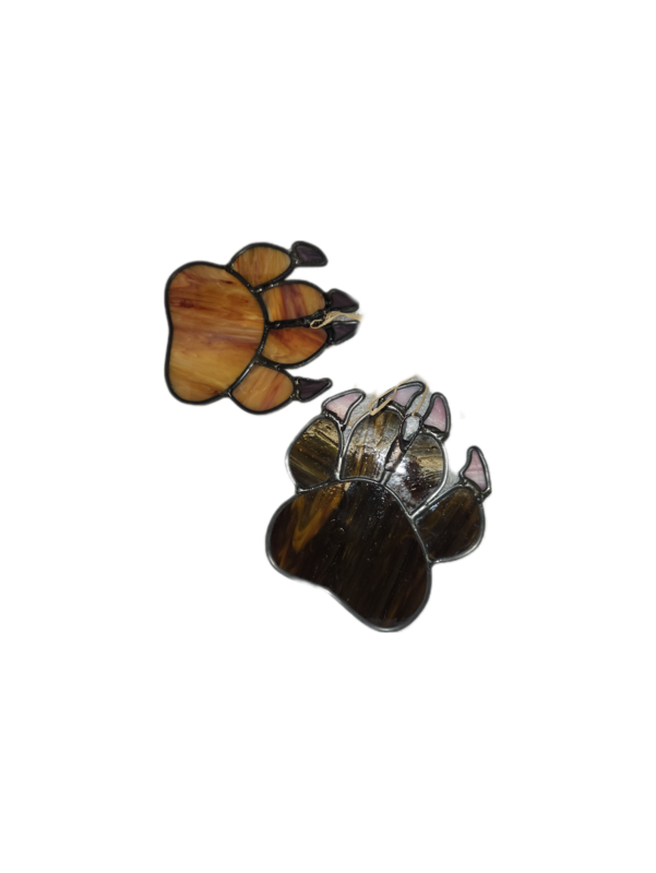 Grizzly Paw Stained Glass