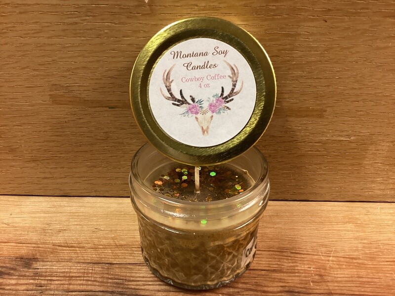 Soy Candles Cowboy Coffee 4 oz Glass