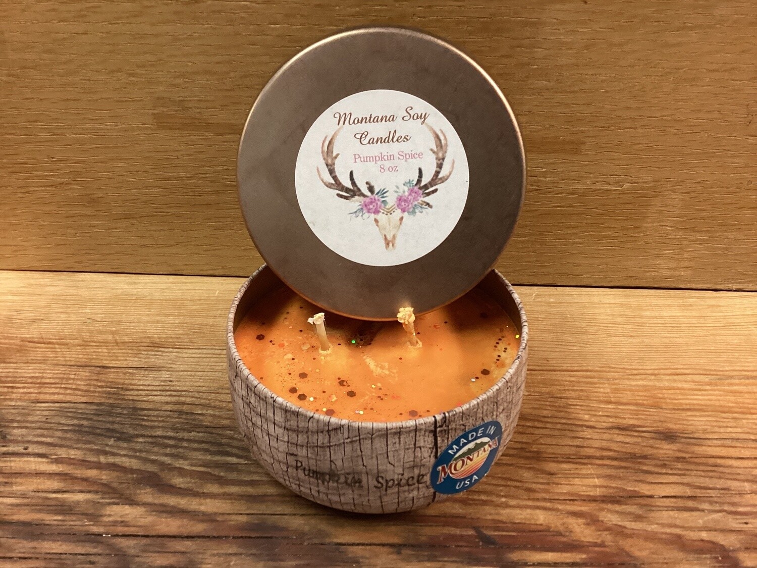Montana Soy Candle Metal Pumpkin Spice 8 oz
