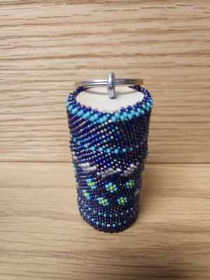 Beaded Key-Chains Blue Large