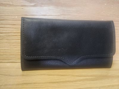 Large Ladies Clutch Plain Black