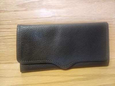 Large Ladies Clutch Plain Chocolate