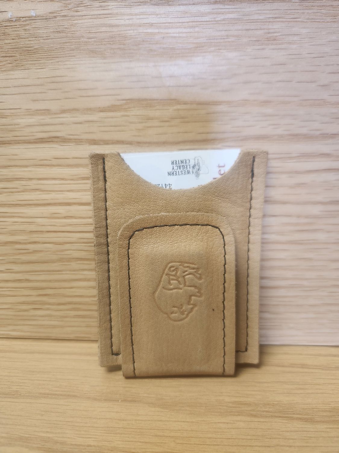 Card Case W/ Magnettic Money Clip Tan