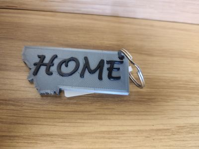 Montana is Home 3D Keychain