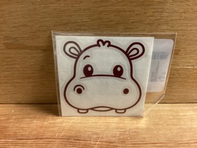 Baby Animal Stickers Berry Red Hippo