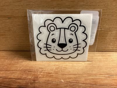 Baby Animal Stickers Black Lion