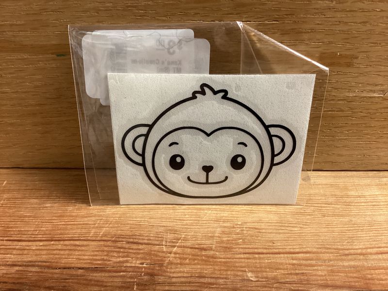 Baby Animal Stickers Black Monkey