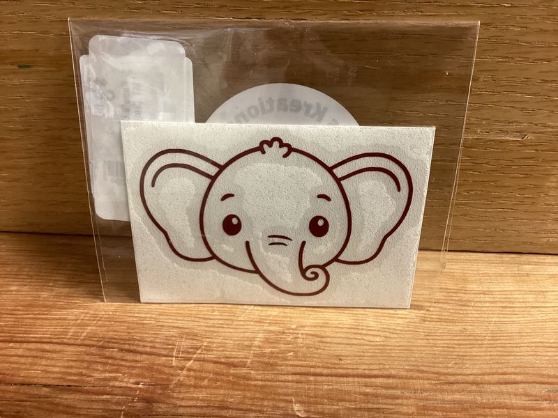 Baby Animal Stickers Berry Red Elephant