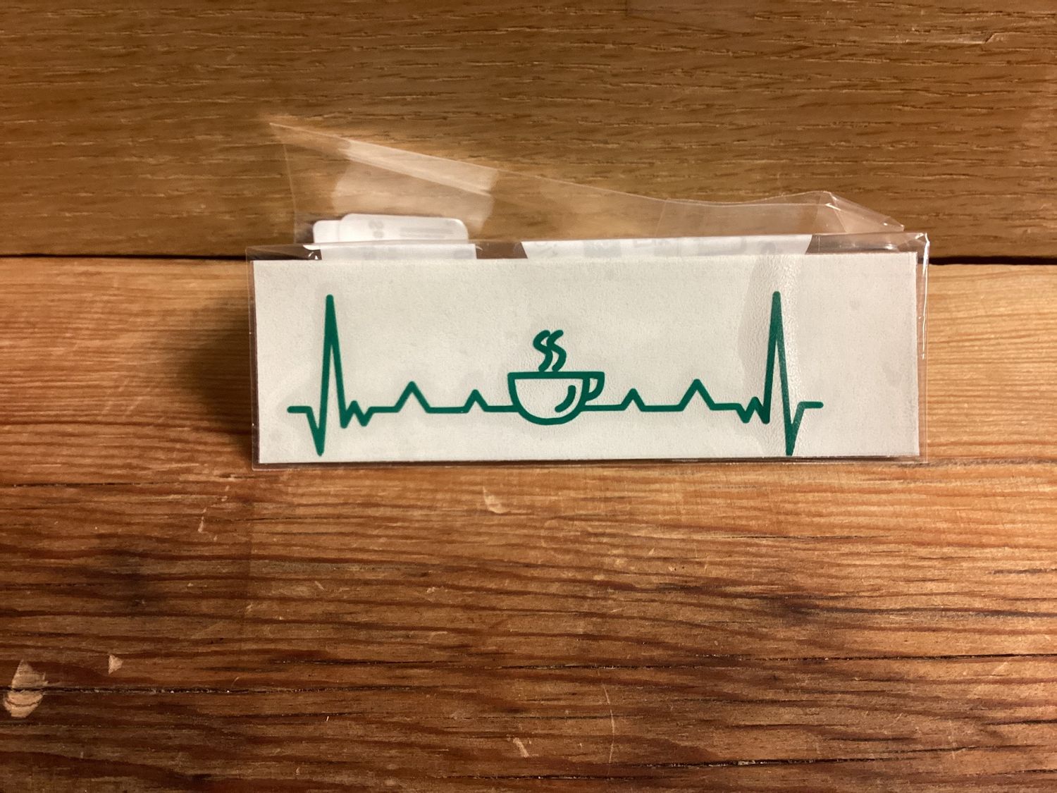 Coffee Lovers Stickers Green Coffee Heart Beat