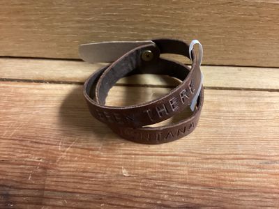 Genuine Leather Double Wrap Bracelet MONTANA; BEEN THERE