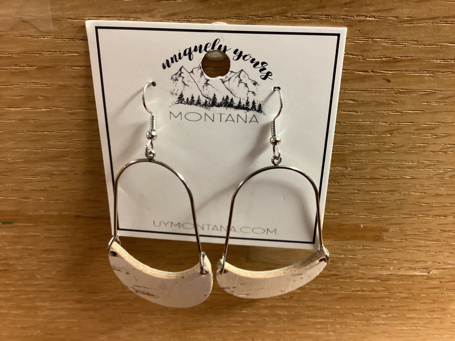 Half Moon Dangle Earrings White