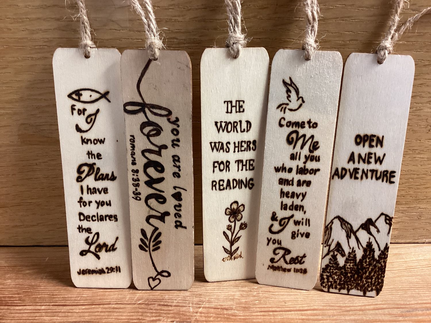 Wood Bookmarks