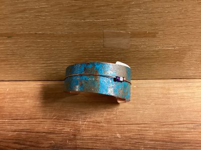Aged Copper Side Cut Bracelet