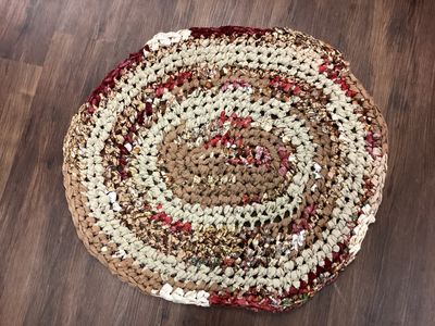 Hand-braided Rugs Red and Brown
