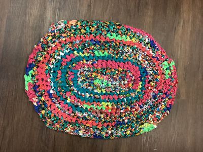 Hand-braided Rugs Neon 90&#39;s``