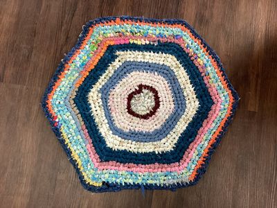 Hand-braided Rugs White Rainbow