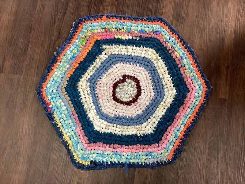 Hand-braided Rugs White Rainbow
