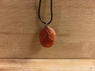 Wire Wrapped Stone Necklace