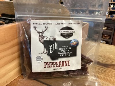 Hi -Country Elk Jerky W/Beef &amp; Pork Sausage Sticks Pepperoni 3 oz