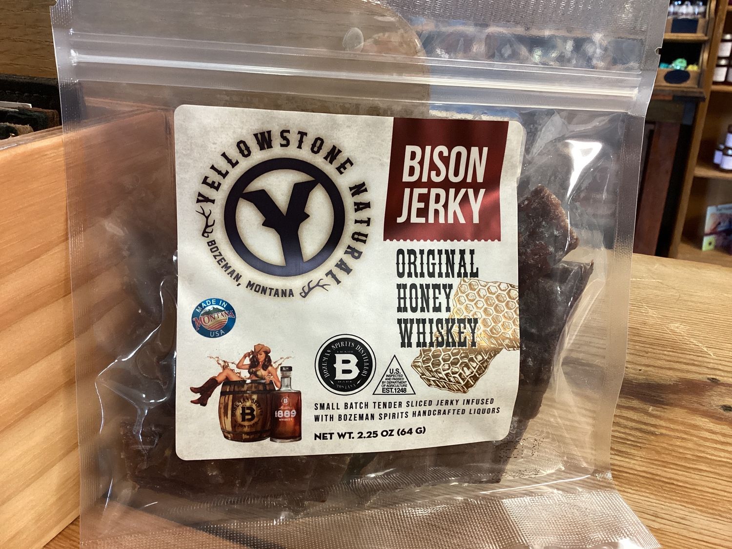 Hi-Country Bison Jerky Original Honey Whiskey 2.25 oz