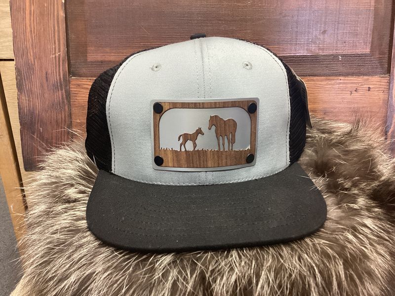 Trucker Cap Black/Grey Mare and Foal