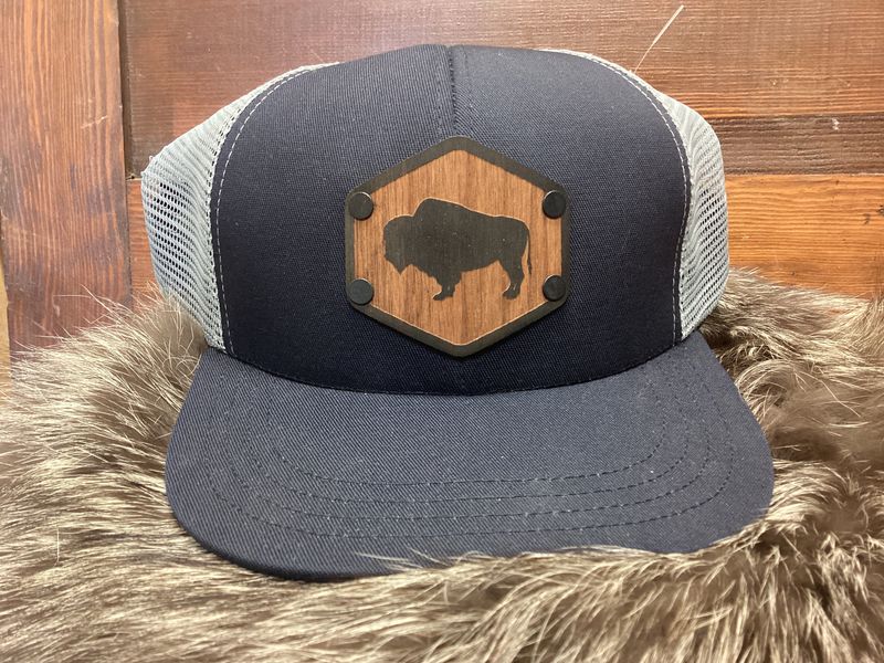 Trucker Cap Navy/Grey Buffalo Silhouette