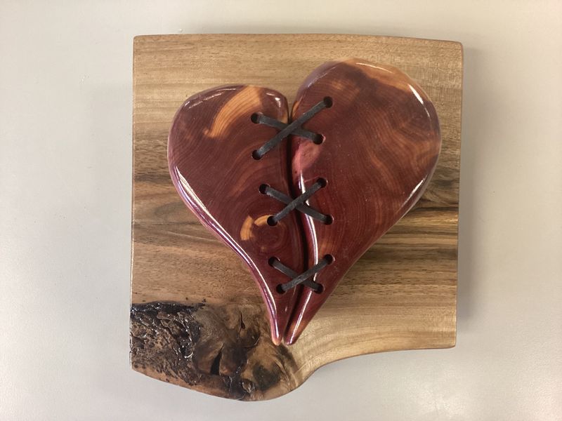 Juniper Mended carved Heart