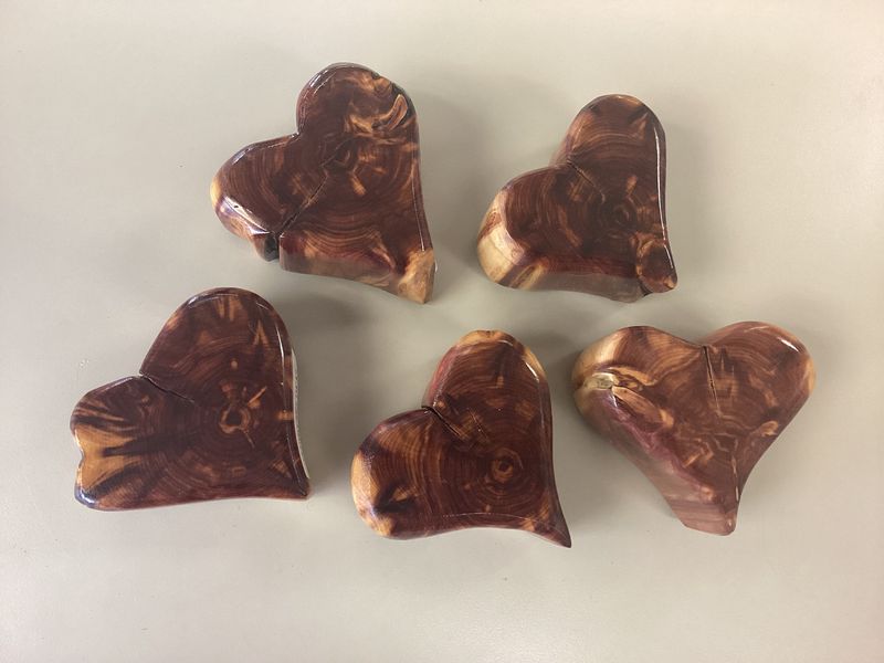 Juniper carved Hearts Small