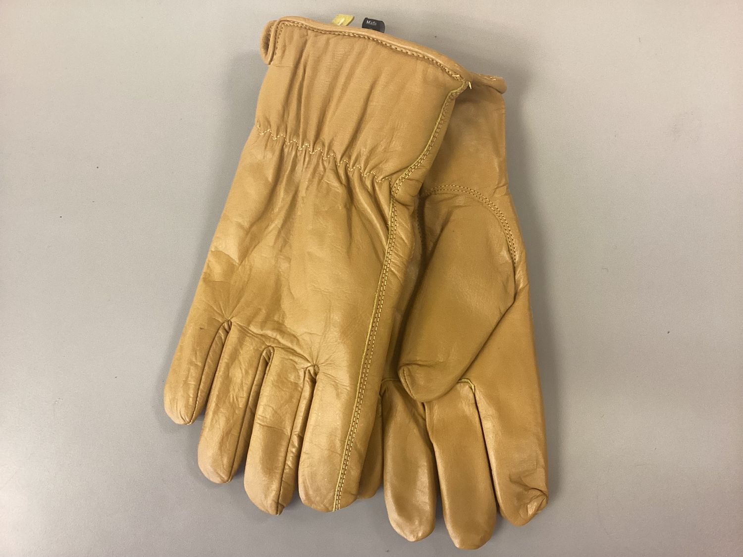 Leather Gloves Alpaca Lined, Size: Medium, Color: Buckskin