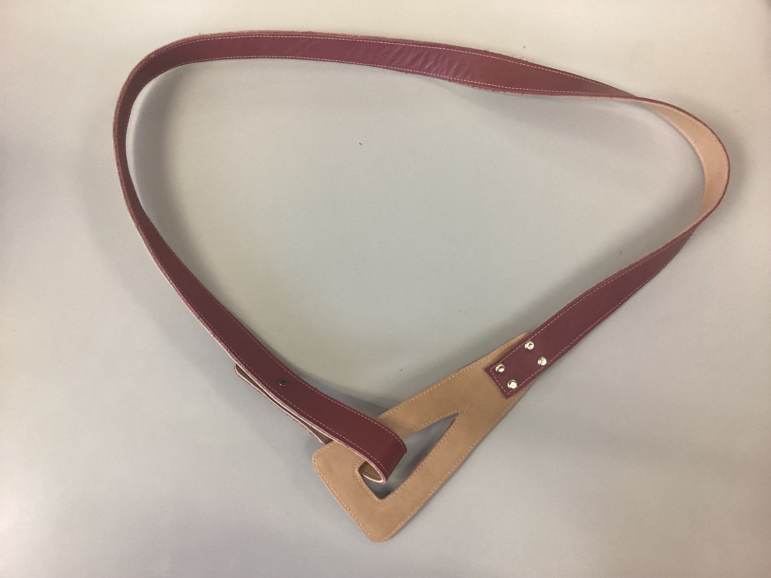 Leather Fashion Ladies Belt, Color: Red