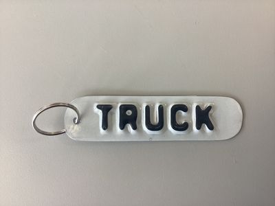 License Plate Keychain Words Truck