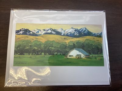 Greeting Card Montana White Barn