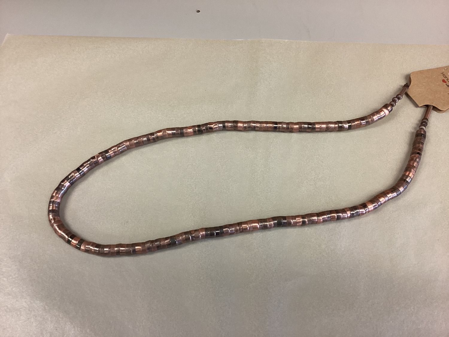 Tri-Color Metal Rolling Neclace