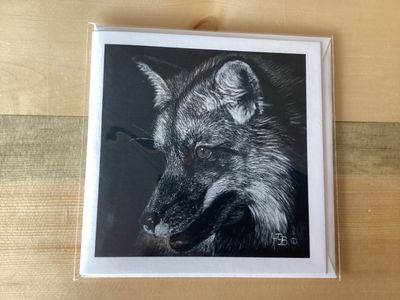 Red Fox Study I Card
