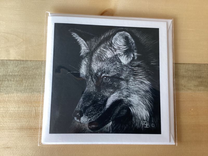 Red Fox Study I Card