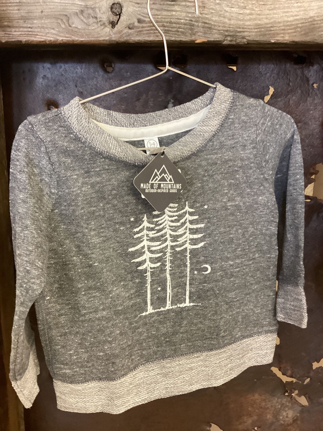 3 Trees  Long Sleeve Shirt Kids, Color: Dark Gray, Size: 2T